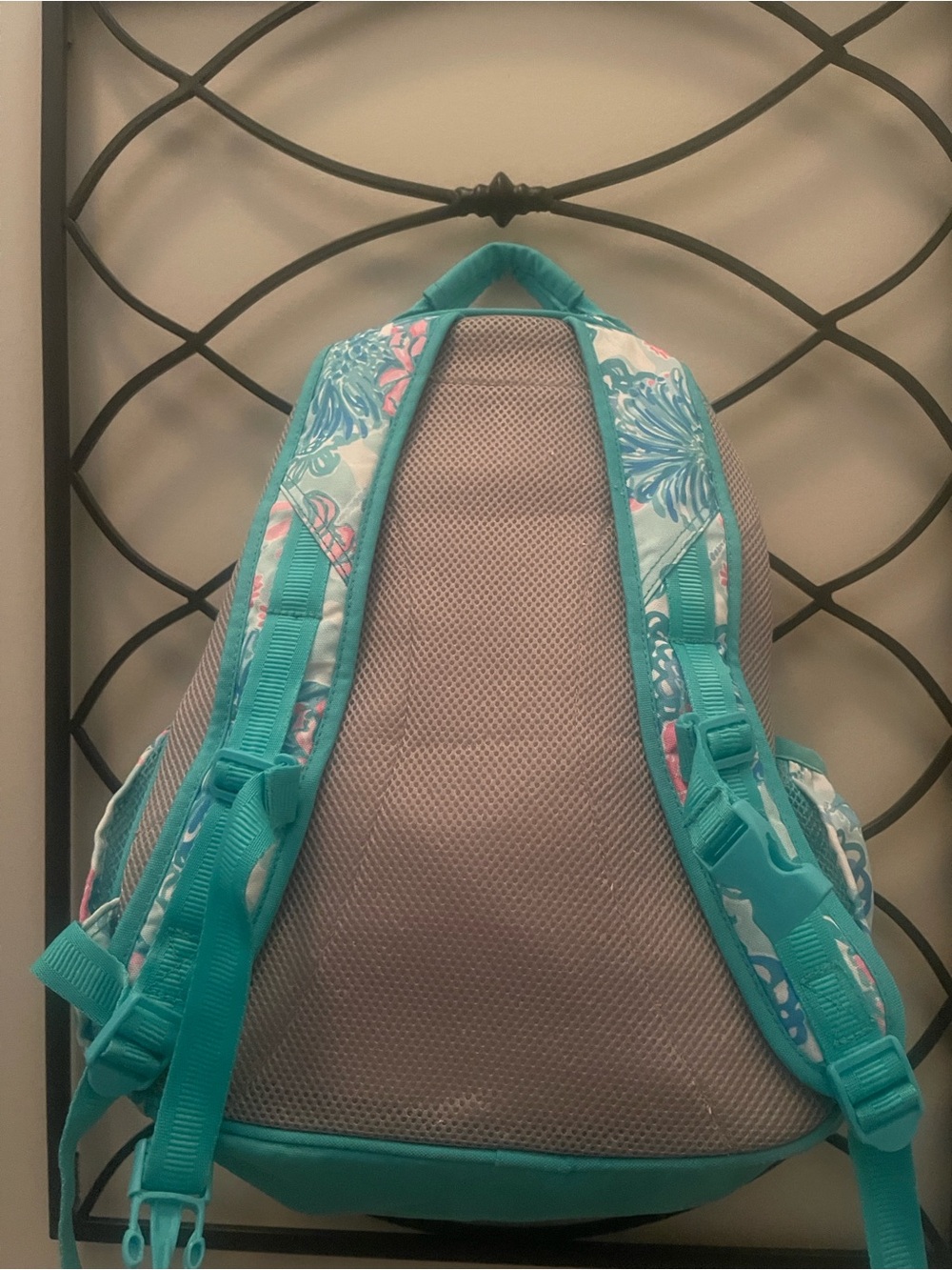 Lilly Pulitzer Floral Backpack - Turquoise & Pink - Picture 7 of 7